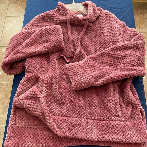 Members Mark Pink Cozy Plush Pullover Women's Sz LARGE - Picture 4 of 6